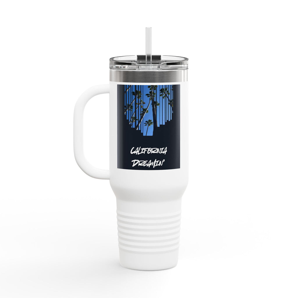 CA Dreamin' 40oz Insulated Travel Mug — Palm Print California Vibes