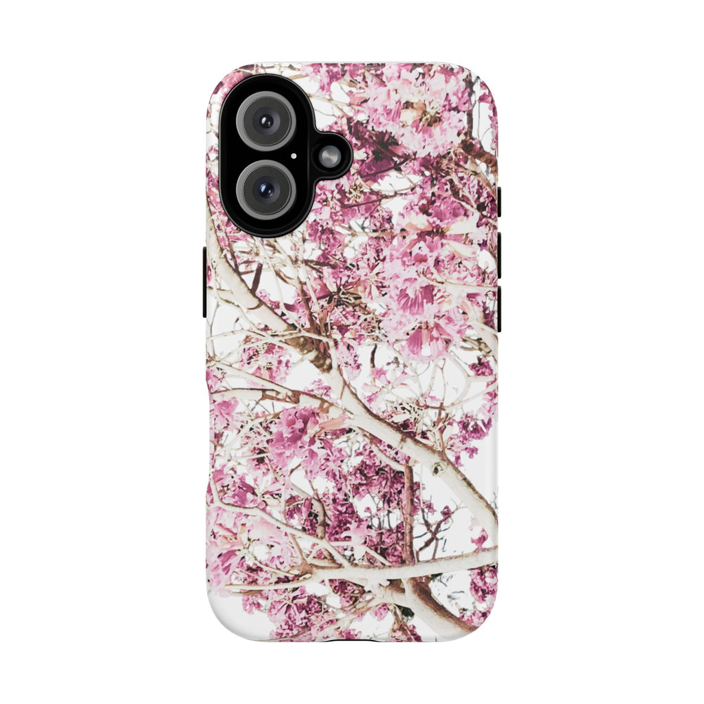 Blossom Tough Phone Case – Pink Floral Protective iPhone Cover