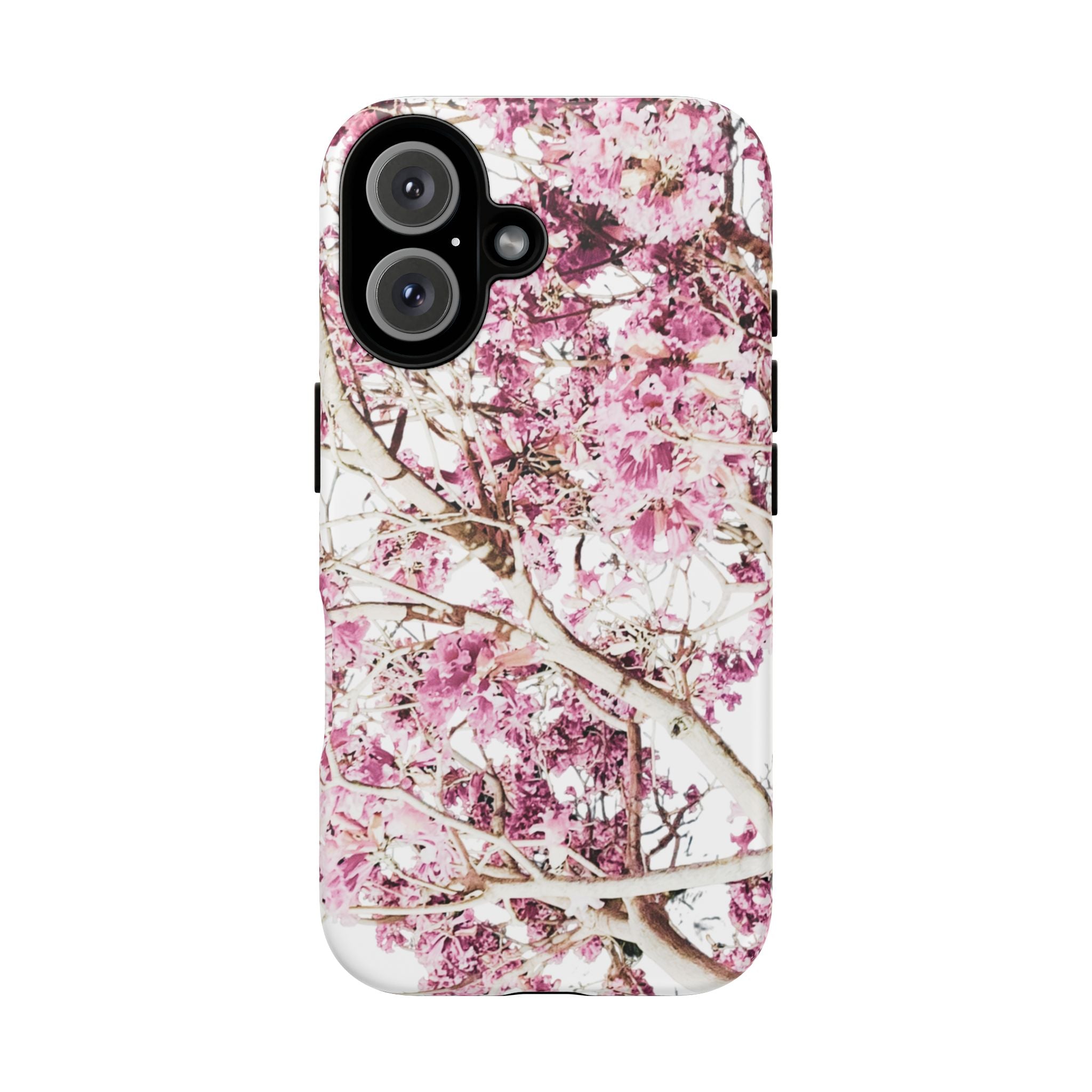 Blossom Tough Phone Case – Pink Floral Protective iPhone Cover