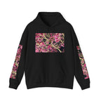 Blossom Photo Hoodie — Pink Floral Tree Print Hooded Sweatshirt
