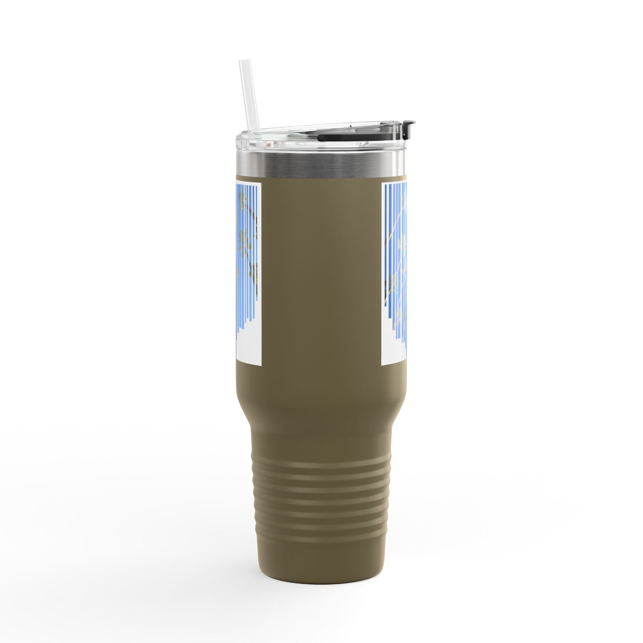 CA Palm 40oz Insulated Travel Mug — Stainless Palm Tree Tumbler