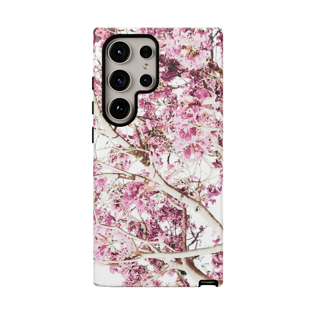 Blossom Tough Phone Case – Pink Floral Protective iPhone Cover