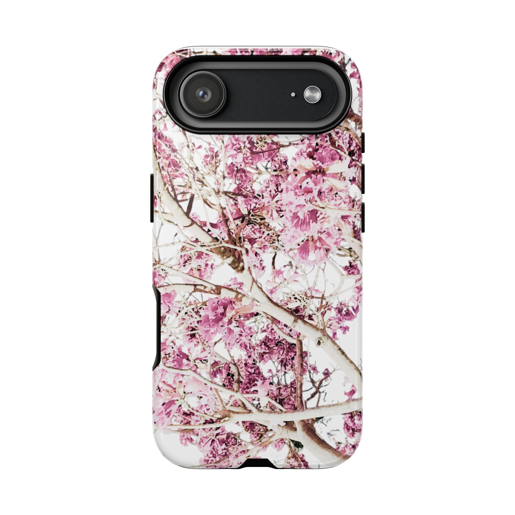 Blossom Tough Phone Case – Pink Floral Protective iPhone Cover