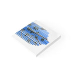 CA Palm Stripe Heart Post-it® Note Pads — Tropical Blue Sticky Notes