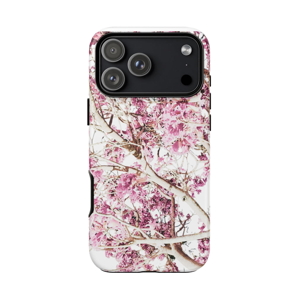 Blossom Tough Phone Case – Pink Floral Protective iPhone Cover