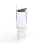CA Palm 40oz Insulated Travel Mug — Stainless Palm Tree Tumbler
