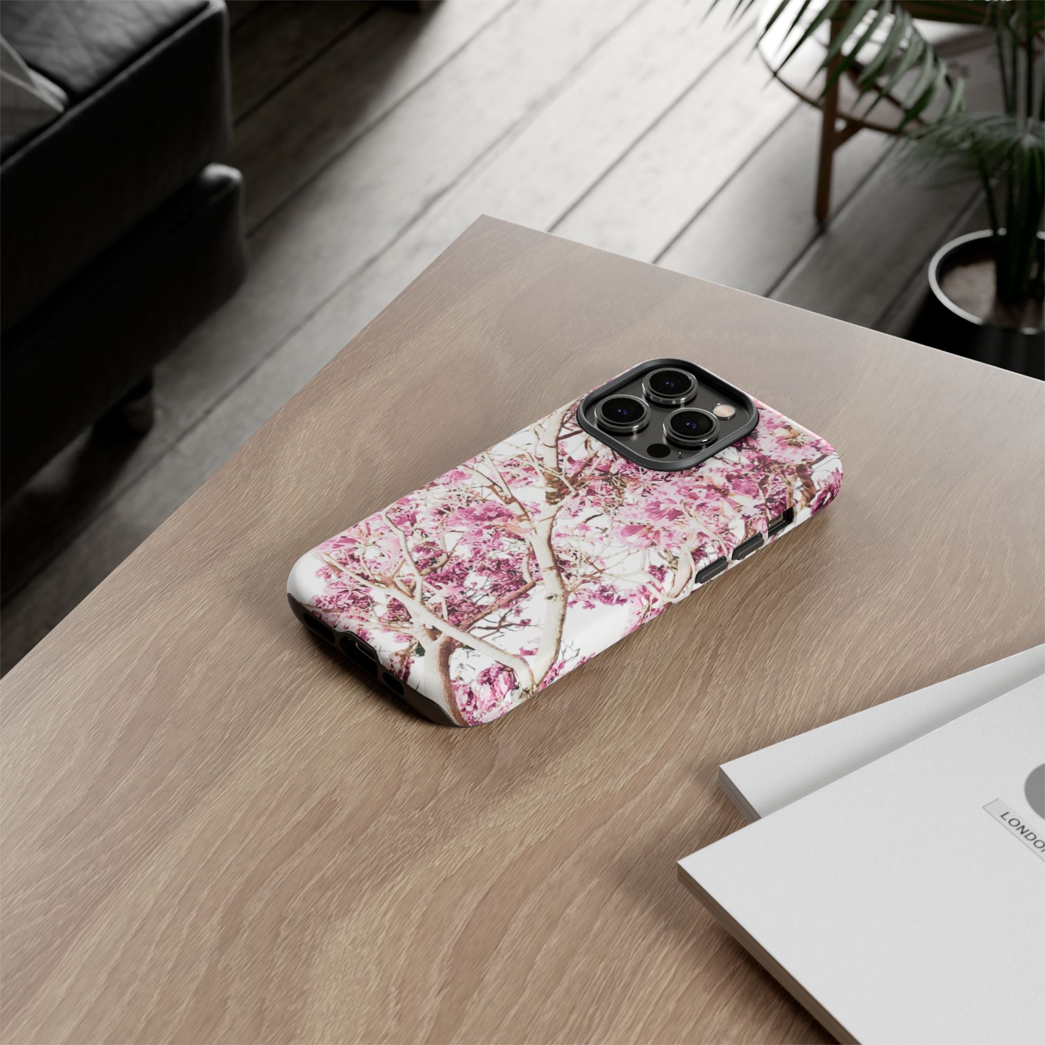 Blossom Tough Phone Case – Pink Floral Protective iPhone Cover