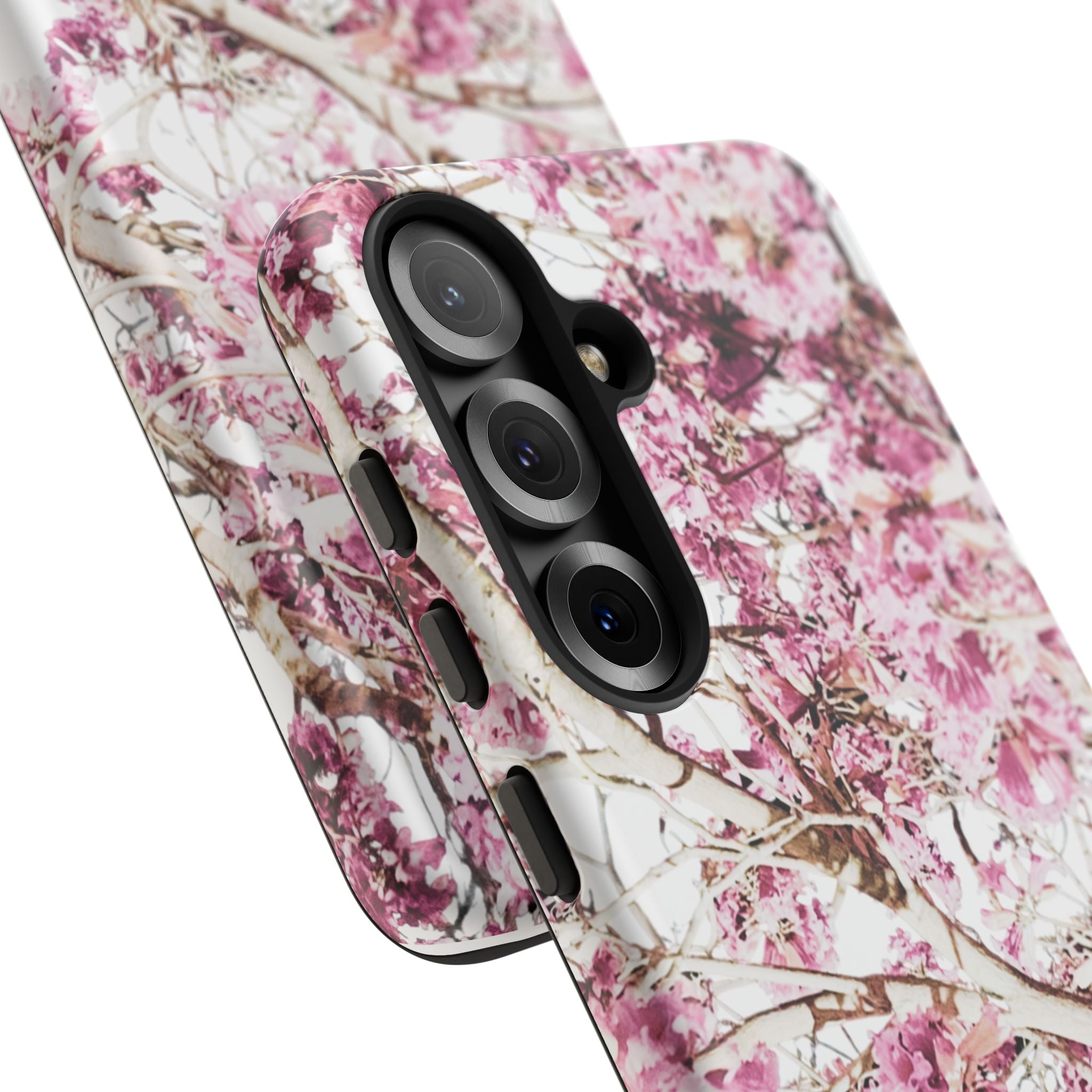 Blossom Tough Phone Case – Pink Floral Protective iPhone Cover