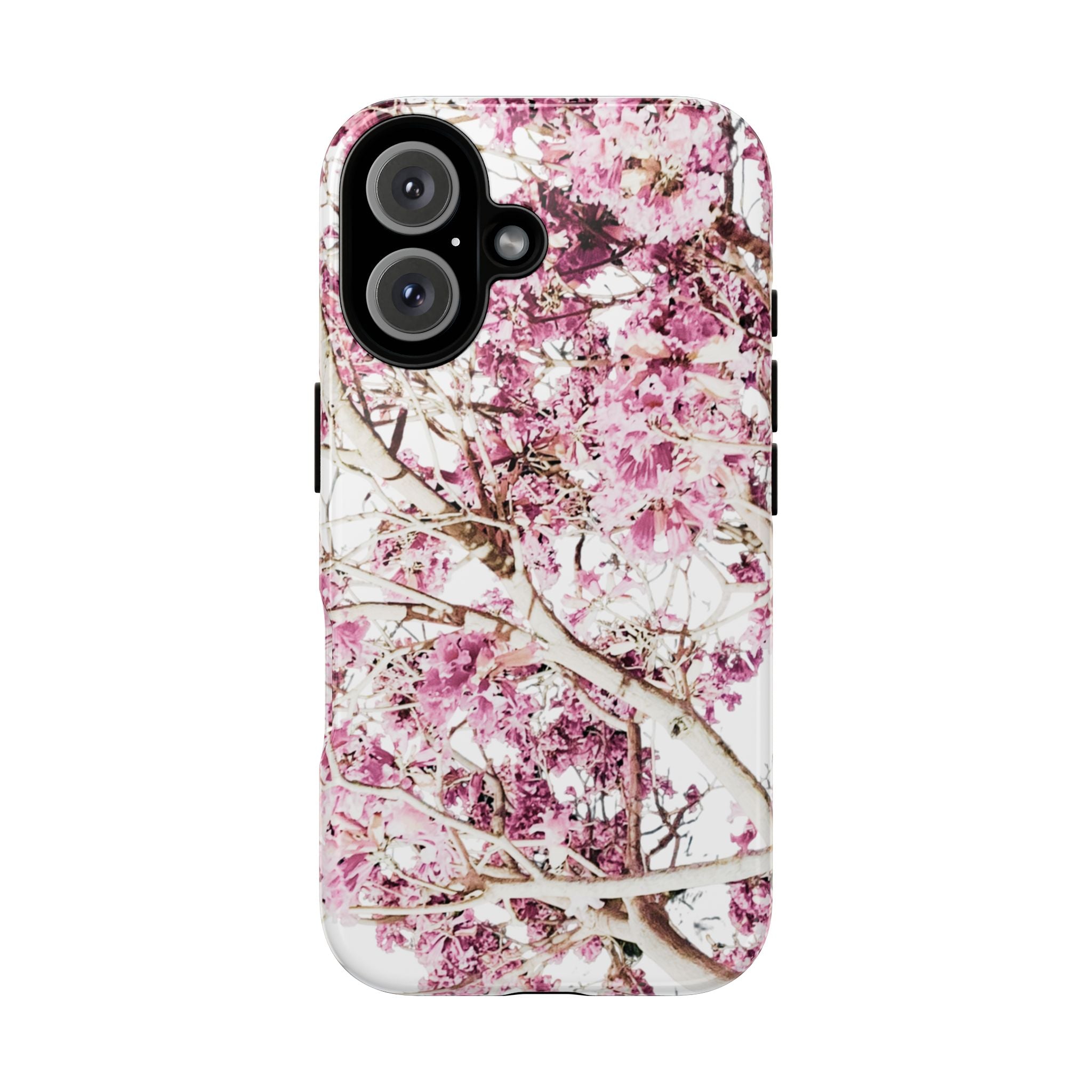 Blossom Tough Phone Case – Pink Floral Protective iPhone Cover