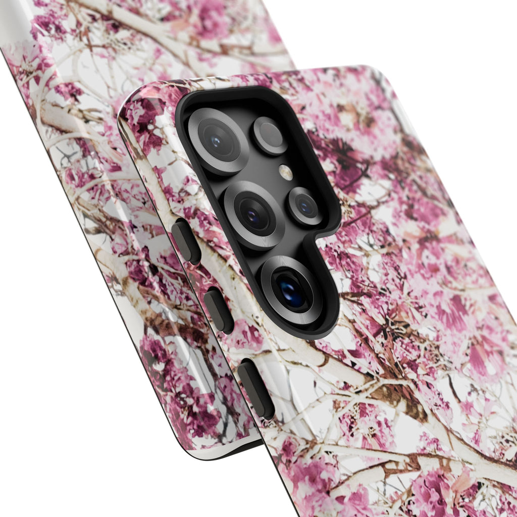 Blossom Tough Phone Case – Pink Floral Protective iPhone Cover