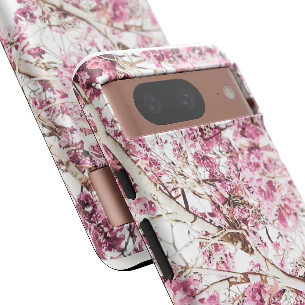 Blossom Tough Phone Case – Pink Floral Protective iPhone Cover