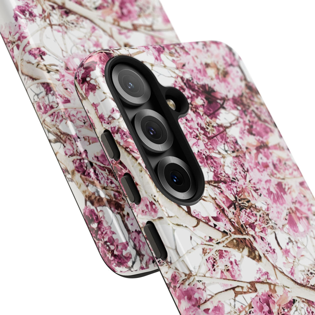 Blossom Tough Phone Case – Pink Floral Protective iPhone Cover