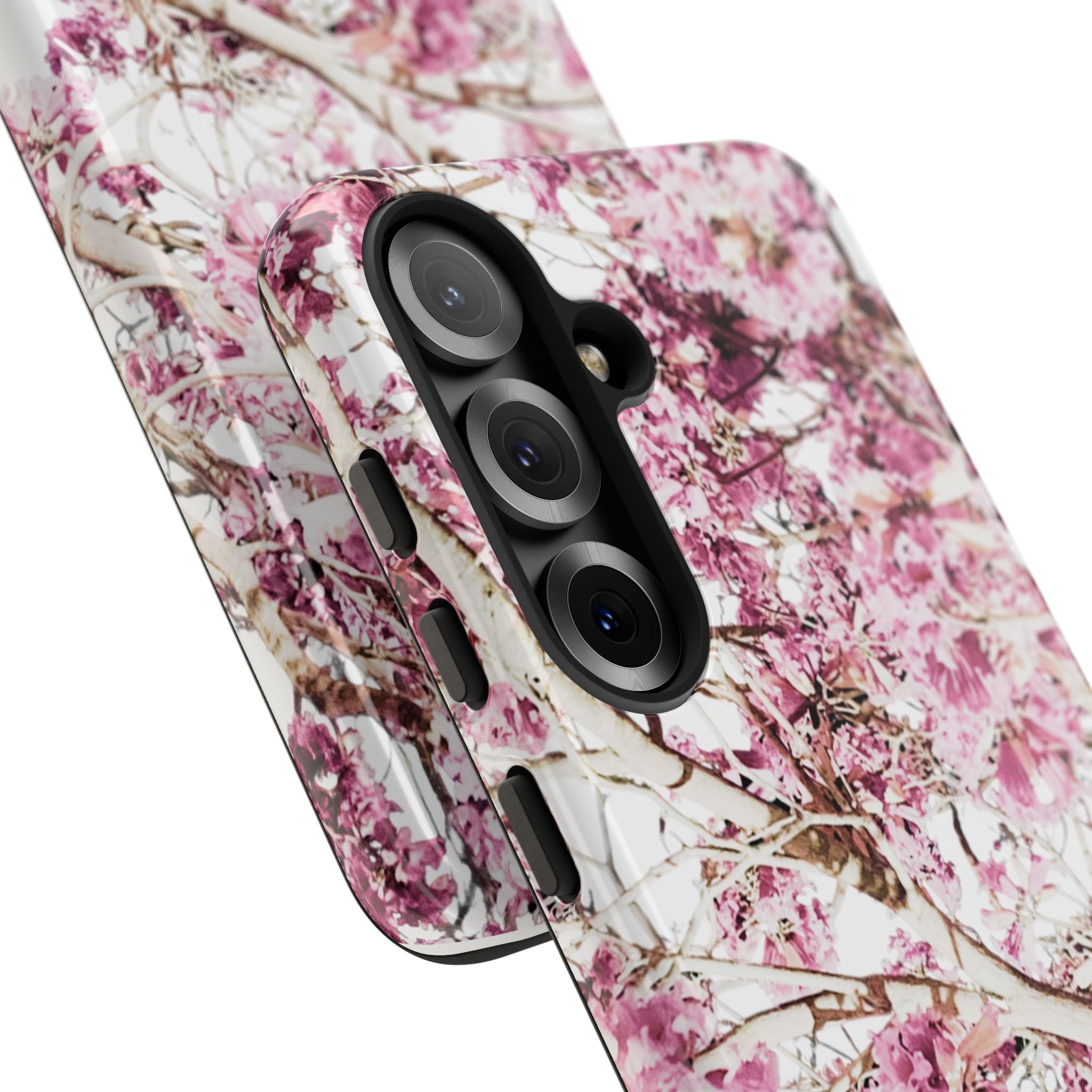 Blossom Tough Phone Case – Pink Floral Protective iPhone Cover