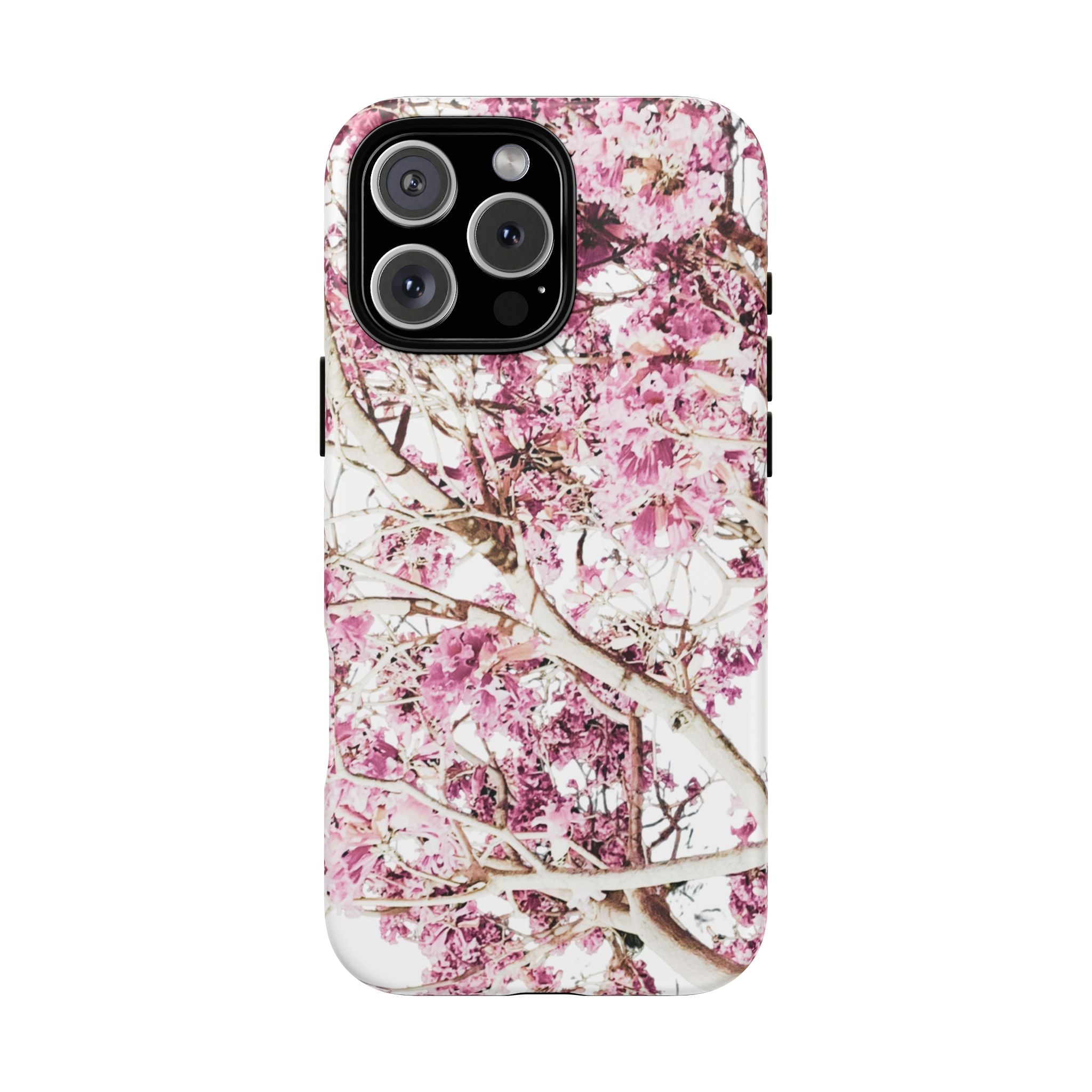 Blossom Tough Phone Case – Pink Floral Protective iPhone Cover