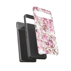Blossom Tough Phone Case – Pink Floral Protective iPhone Cover