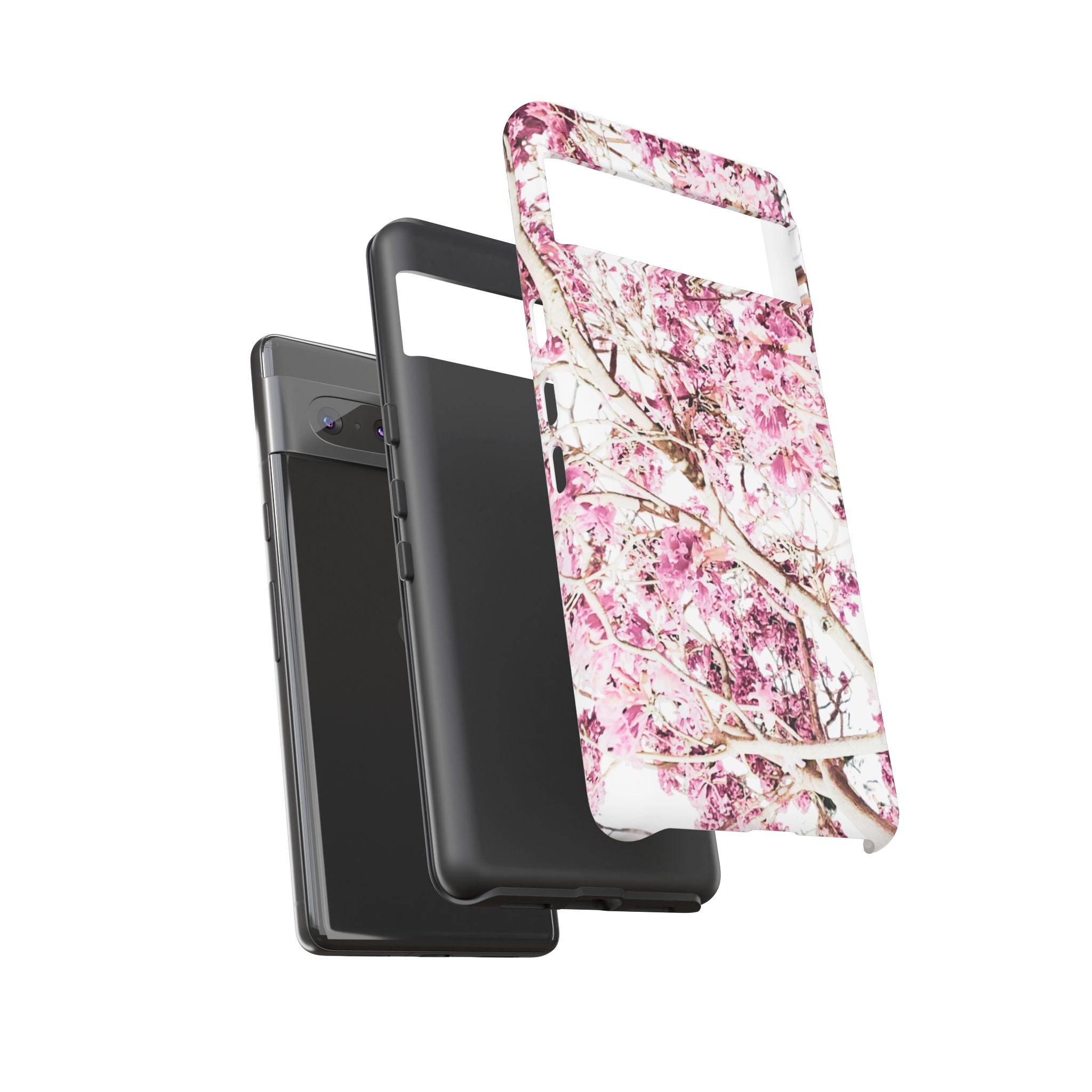 Blossom Tough Phone Case – Pink Floral Protective iPhone Cover