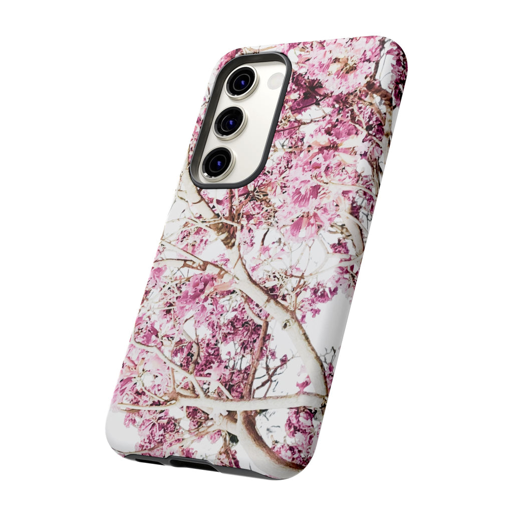Blossom Tough Phone Case – Pink Floral Protective iPhone Cover