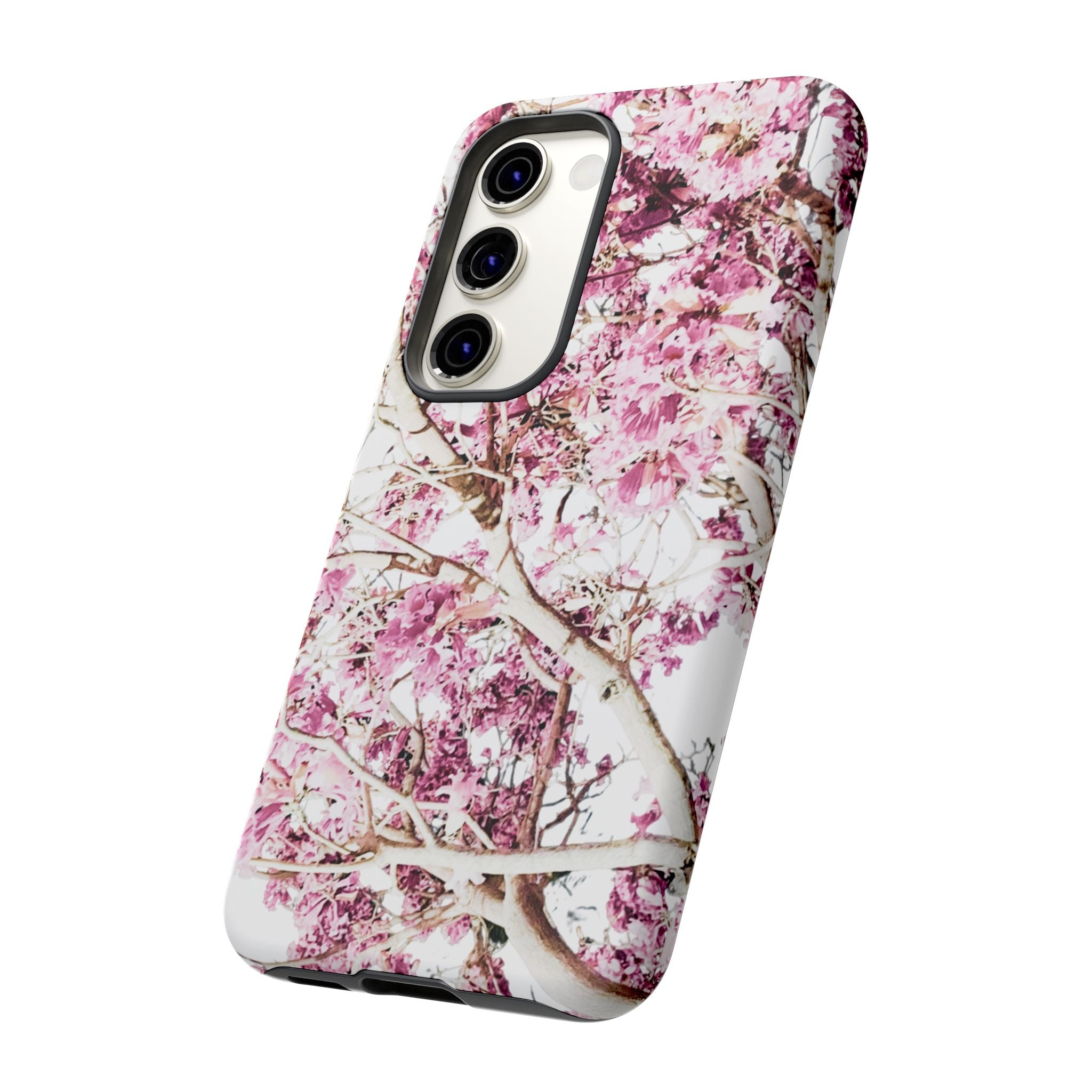Blossom Tough Phone Case – Pink Floral Protective iPhone Cover