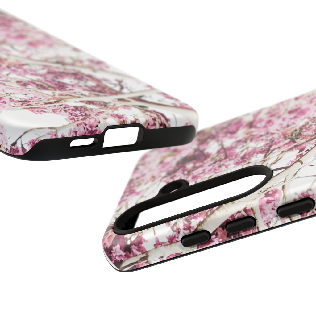Blossom Tough Phone Case – Pink Floral Protective iPhone Cover