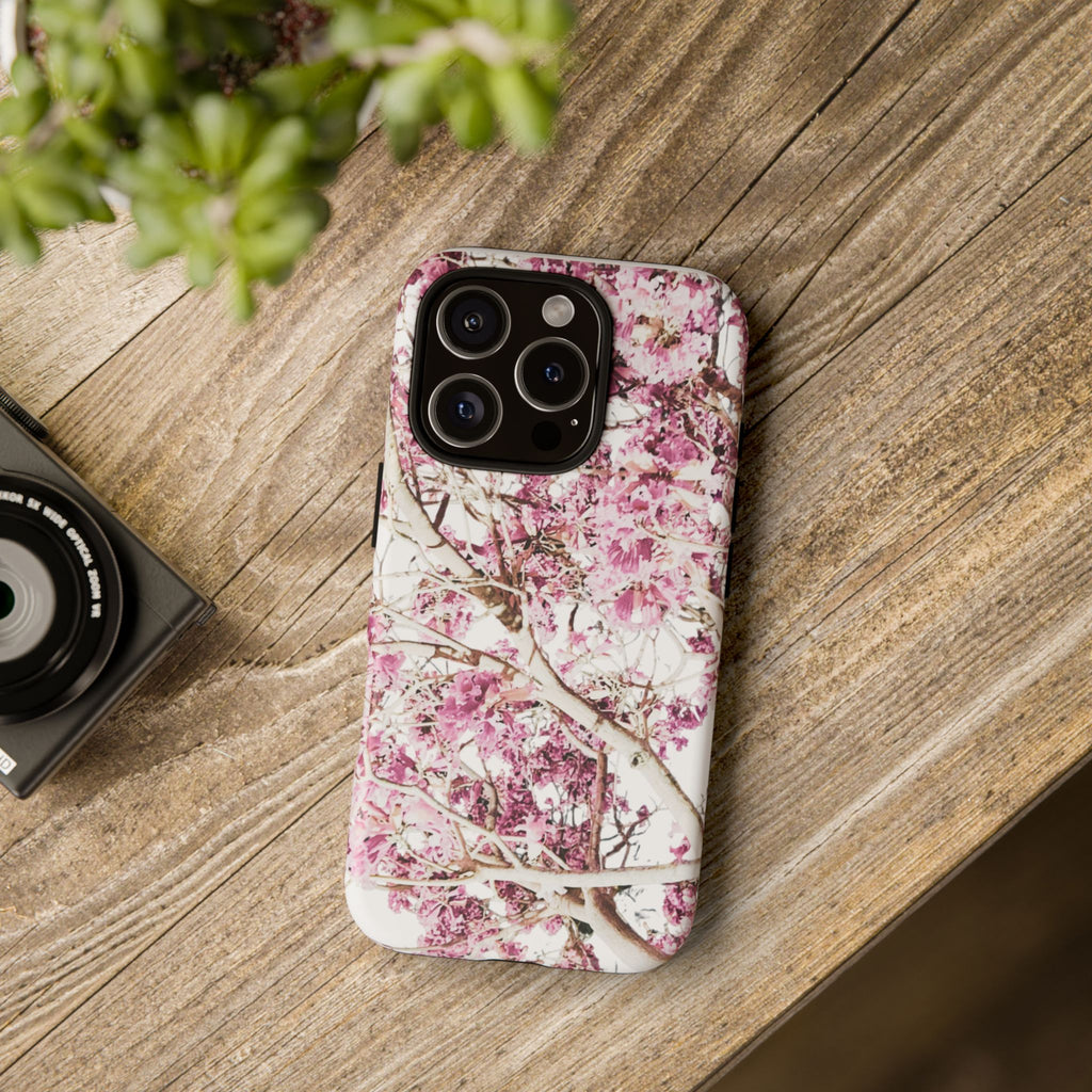 Blossom Tough Phone Case – Pink Floral Protective iPhone Cover