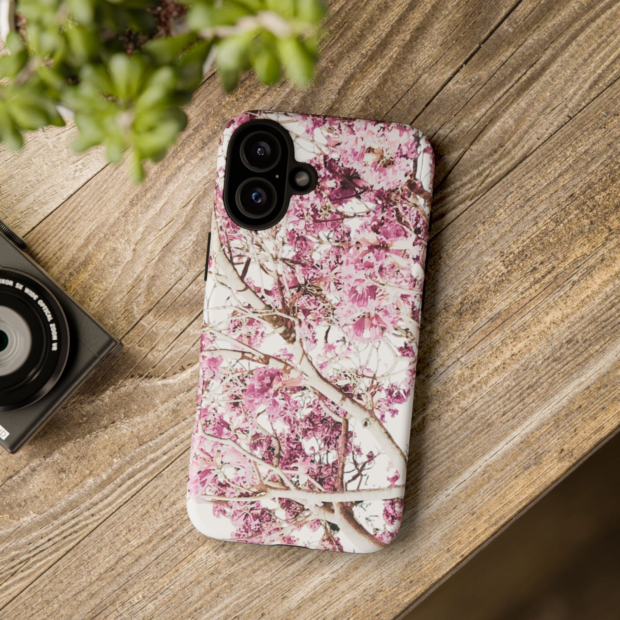 Blossom Tough Phone Case – Pink Floral Protective iPhone Cover