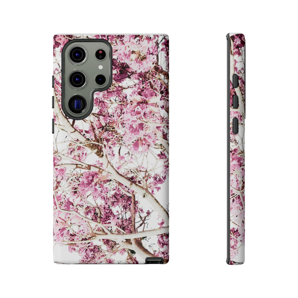 Blossom Tough Phone Case – Pink Floral Protective iPhone Cover