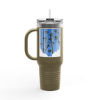 CA Palm 40oz Insulated Travel Mug — Stainless Palm Tree Tumbler