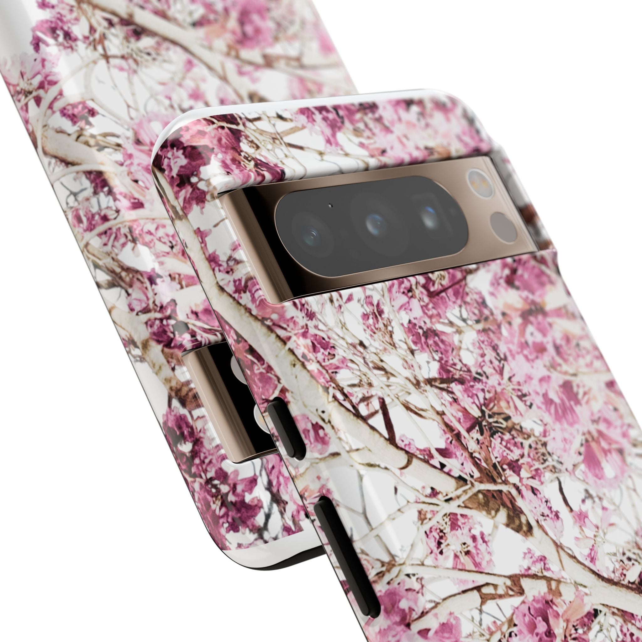 Blossom Tough Phone Case – Pink Floral Protective iPhone Cover