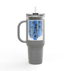 CA Palm 40oz Insulated Travel Mug — Stainless Palm Tree Tumbler