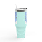 CA Palm 40oz Insulated Travel Mug — Stainless Palm Tree Tumbler