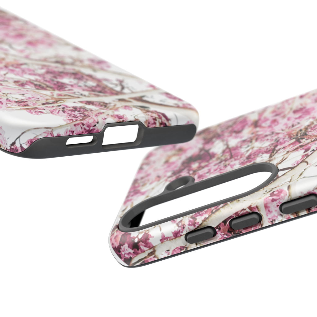 Blossom Tough Phone Case – Pink Floral Protective iPhone Cover