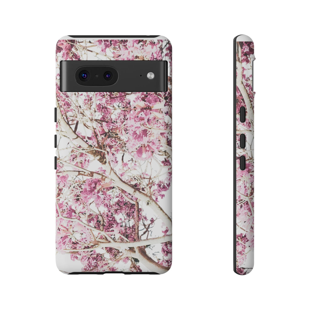 Blossom Tough Phone Case – Pink Floral Protective iPhone Cover