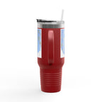 CA Palm 40oz Insulated Travel Mug — Stainless Palm Tree Tumbler