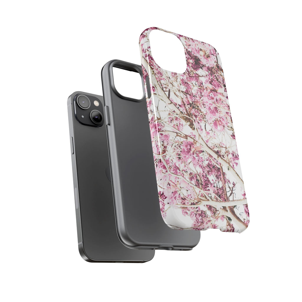 Blossom Tough Phone Case – Pink Floral Protective iPhone Cover