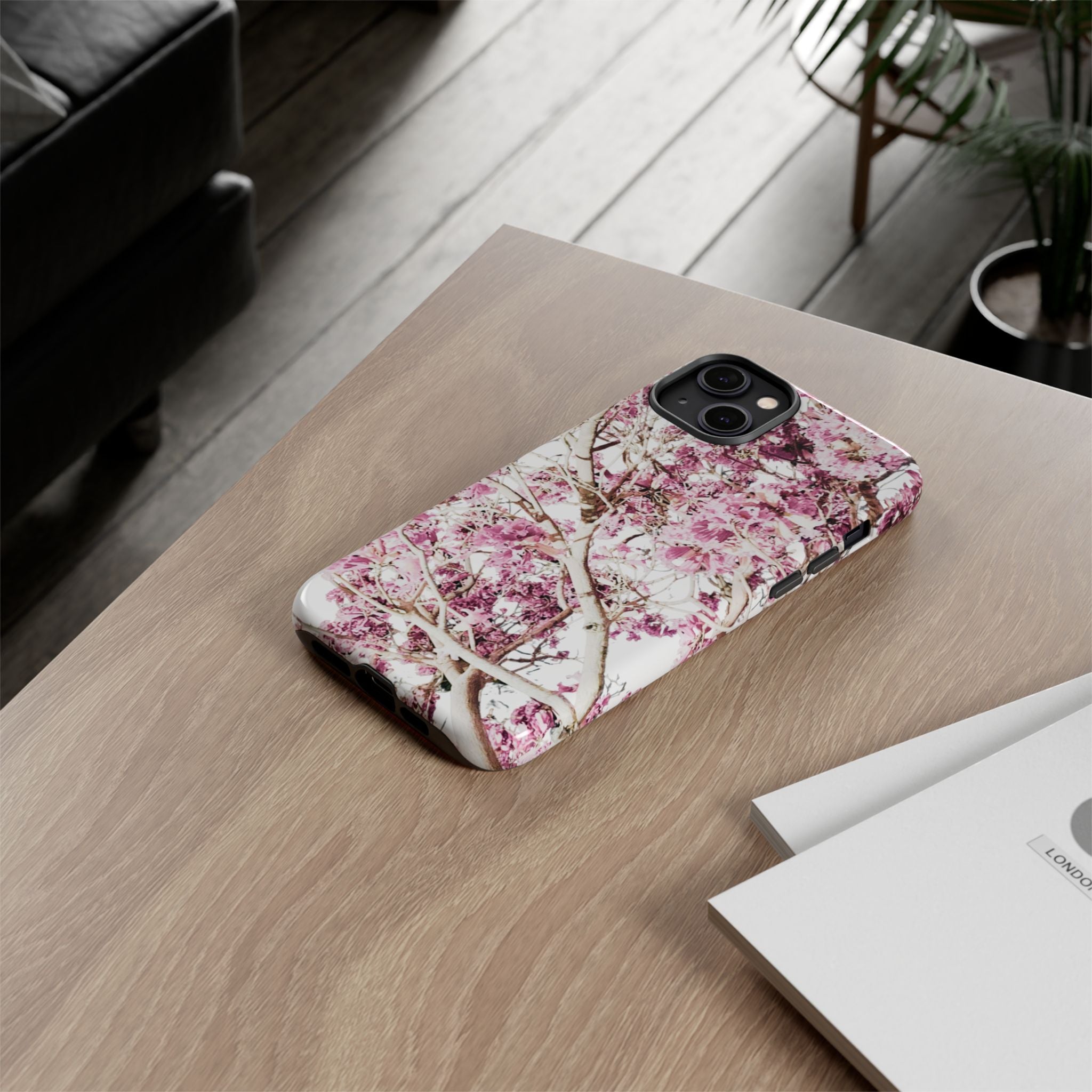 Blossom Tough Phone Case – Pink Floral Protective iPhone Cover