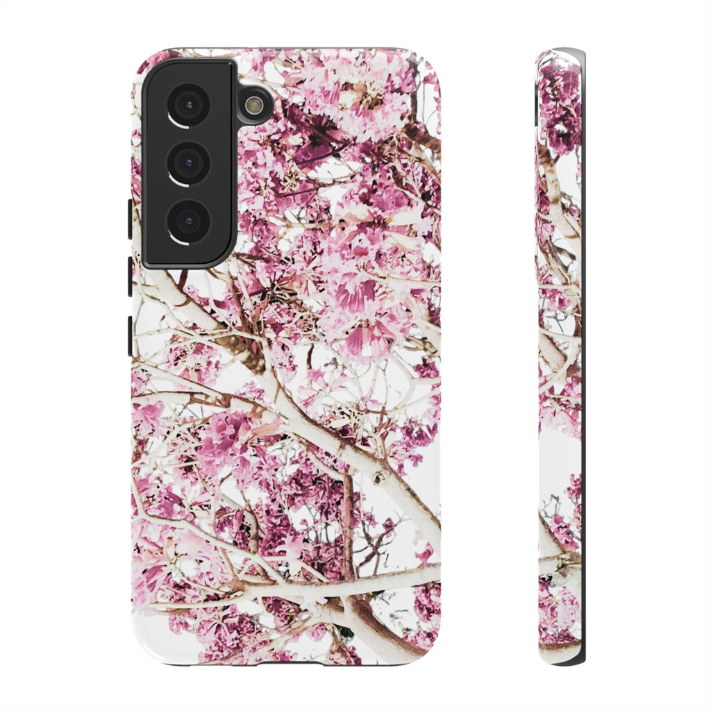 Blossom Tough Phone Case – Pink Floral Protective iPhone Cover