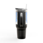 CA Palm 40oz Insulated Travel Mug — Stainless Palm Tree Tumbler
