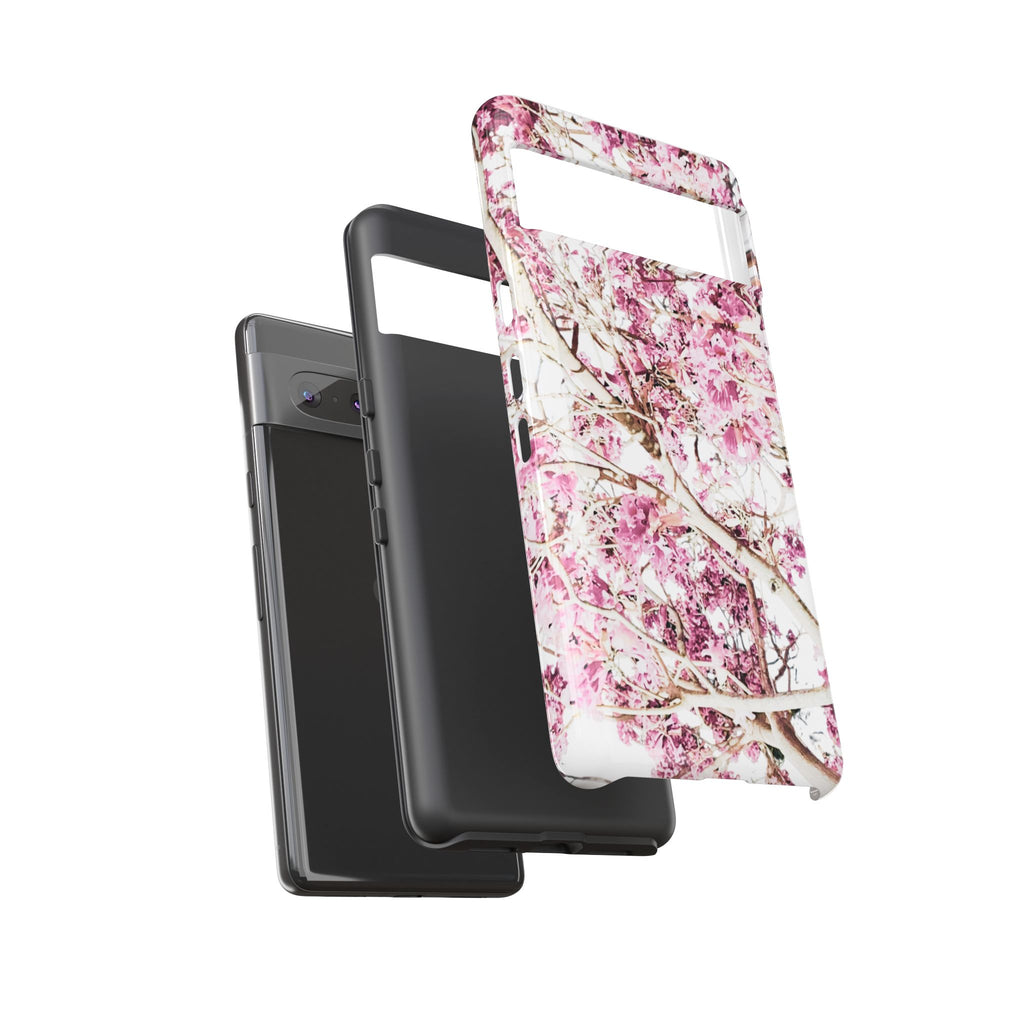 Blossom Tough Phone Case – Pink Floral Protective iPhone Cover