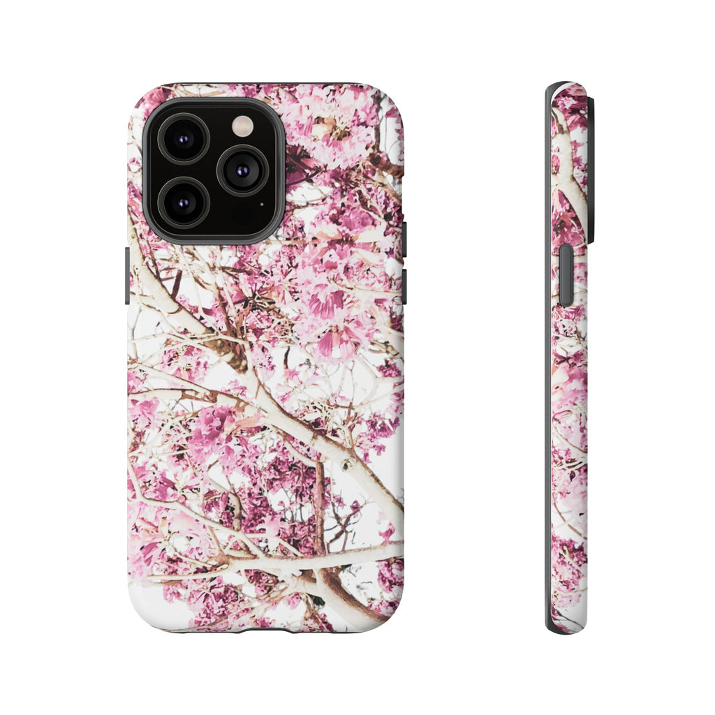 Blossom Tough Phone Case – Pink Floral Protective iPhone Cover
