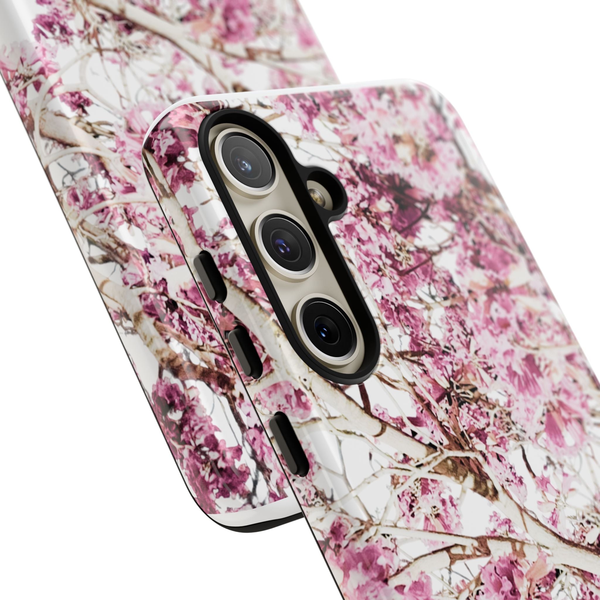 Blossom Tough Phone Case – Pink Floral Protective iPhone Cover