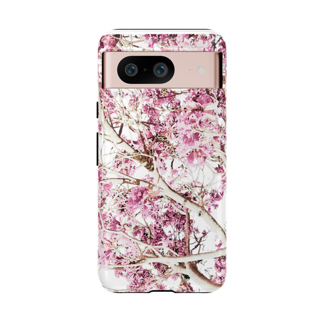 Blossom Tough Phone Case – Pink Floral Protective iPhone Cover