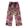 Women's Pajama Pants - Black and Pink Floral Comfy PJ Pants