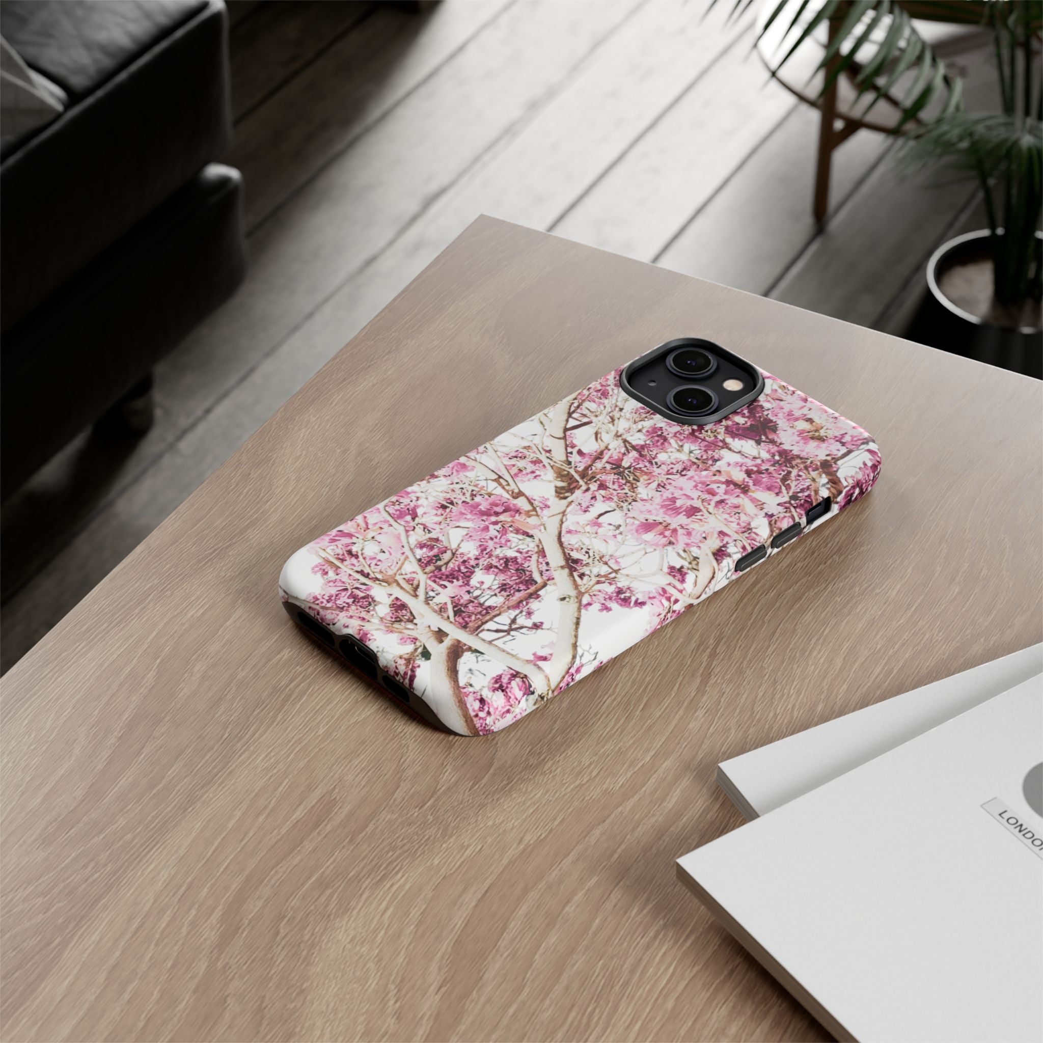 Blossom Tough Phone Case – Pink Floral Protective iPhone Cover
