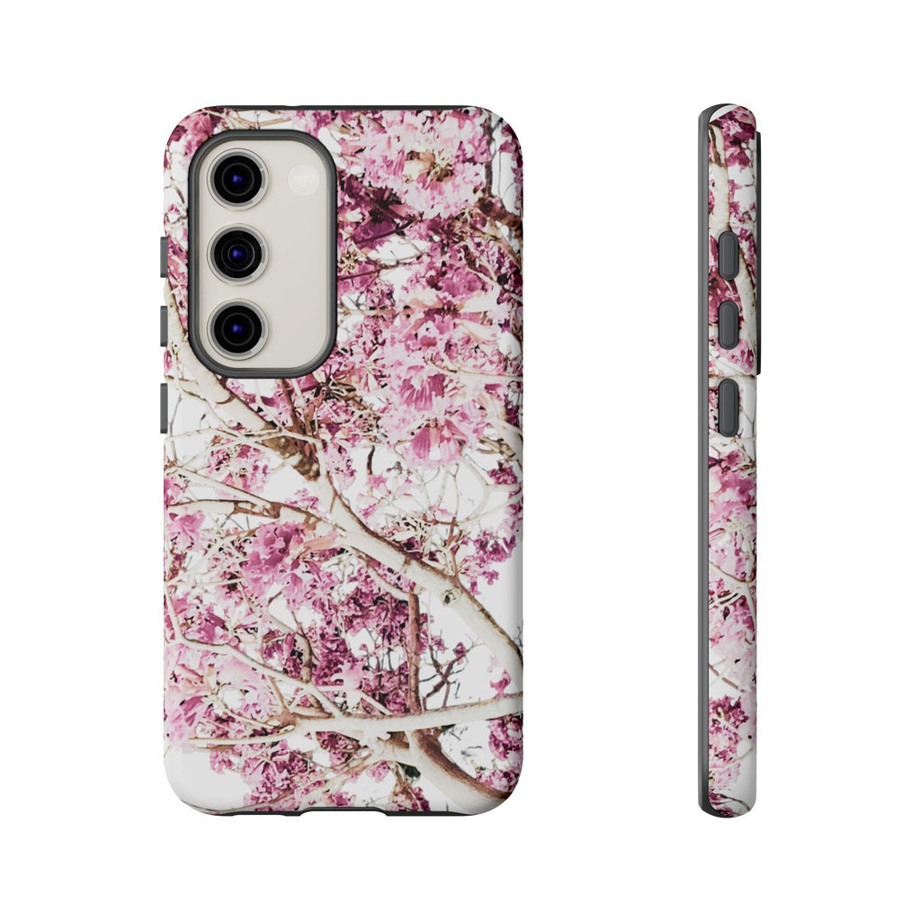 Blossom Tough Phone Case – Pink Floral Protective iPhone Cover