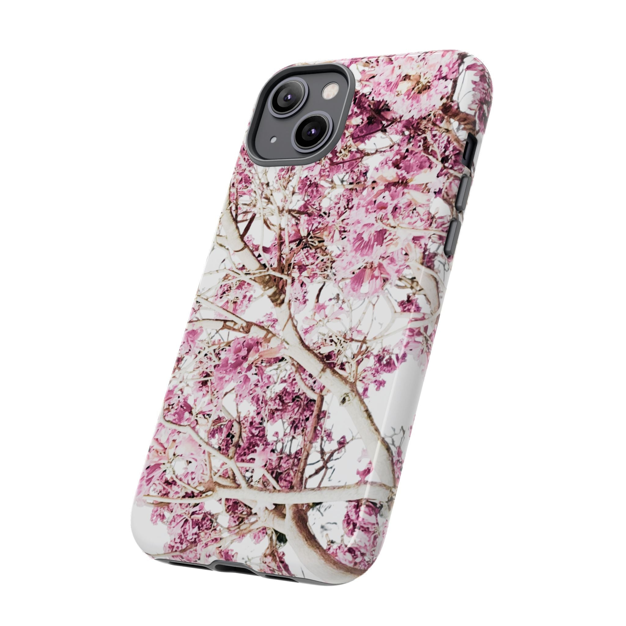 Blossom Tough Phone Case – Pink Floral Protective iPhone Cover