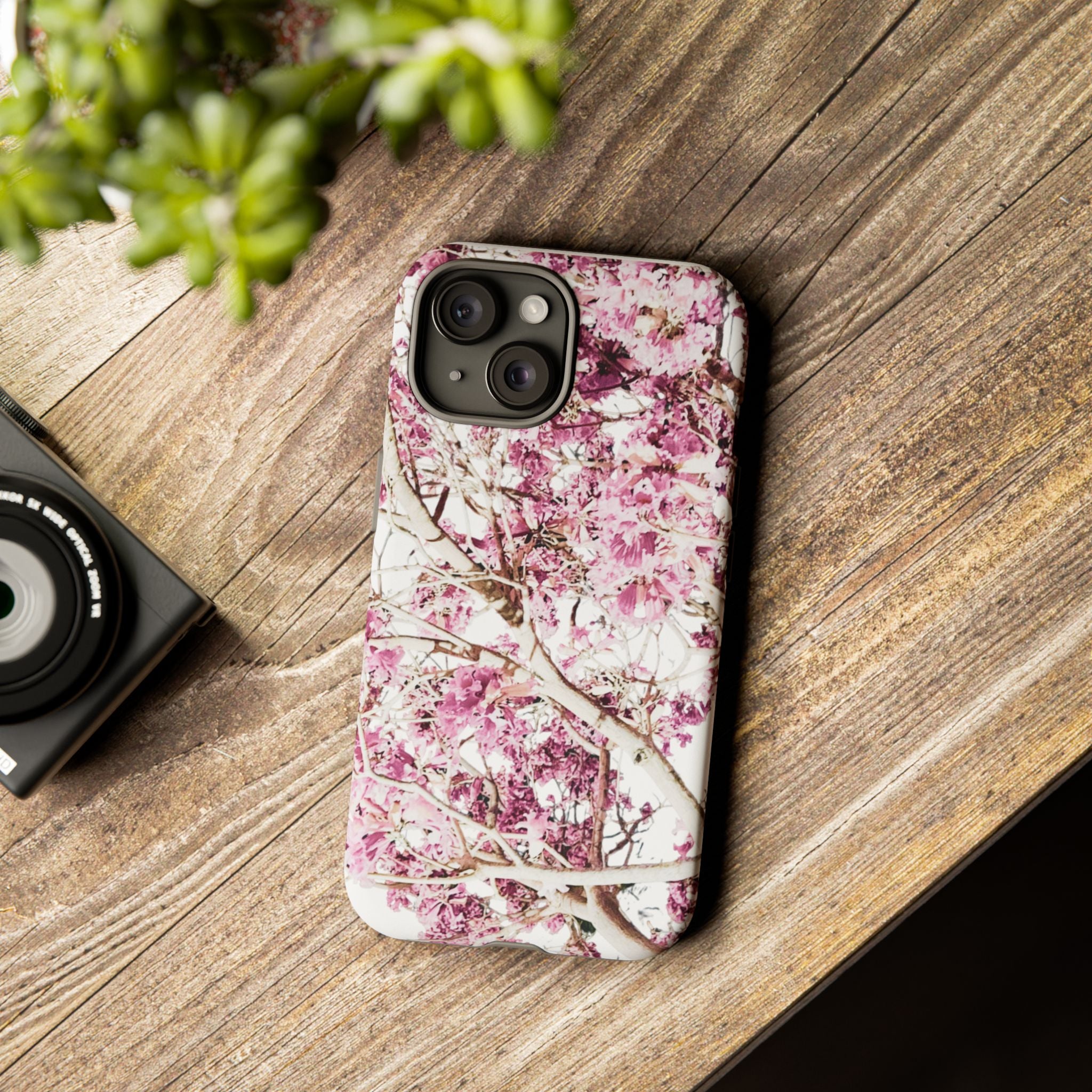 Blossom Tough Phone Case – Pink Floral Protective iPhone Cover