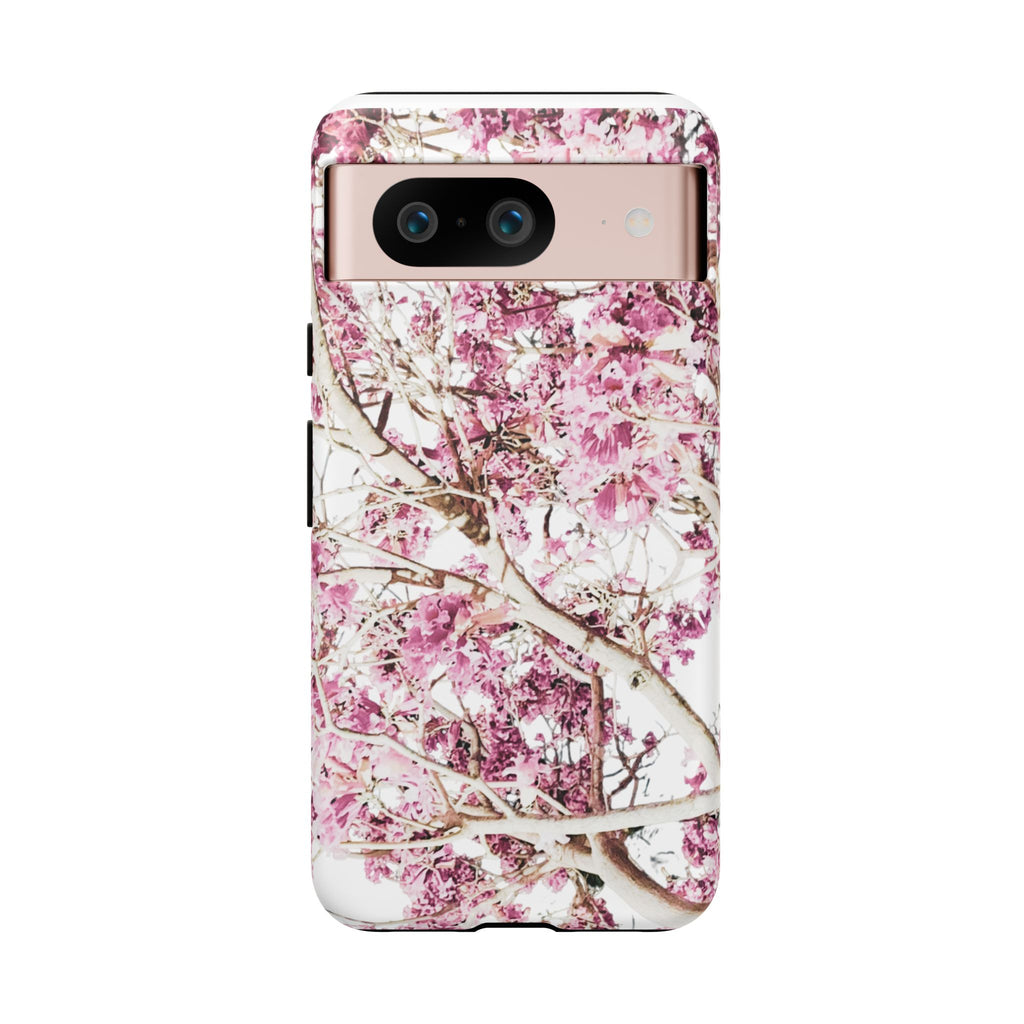 Blossom Tough Phone Case – Pink Floral Protective iPhone Cover