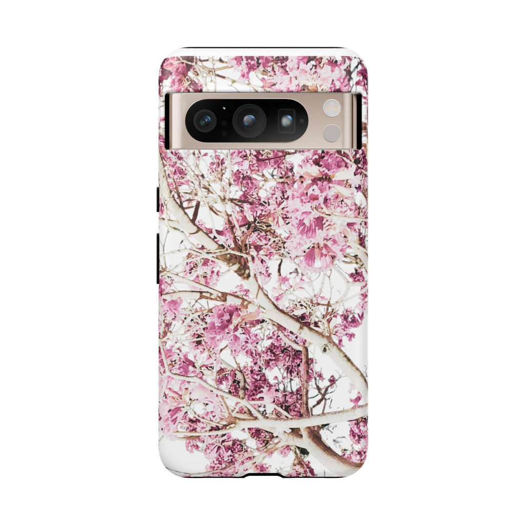 Blossom Tough Phone Case – Pink Floral Protective iPhone Cover