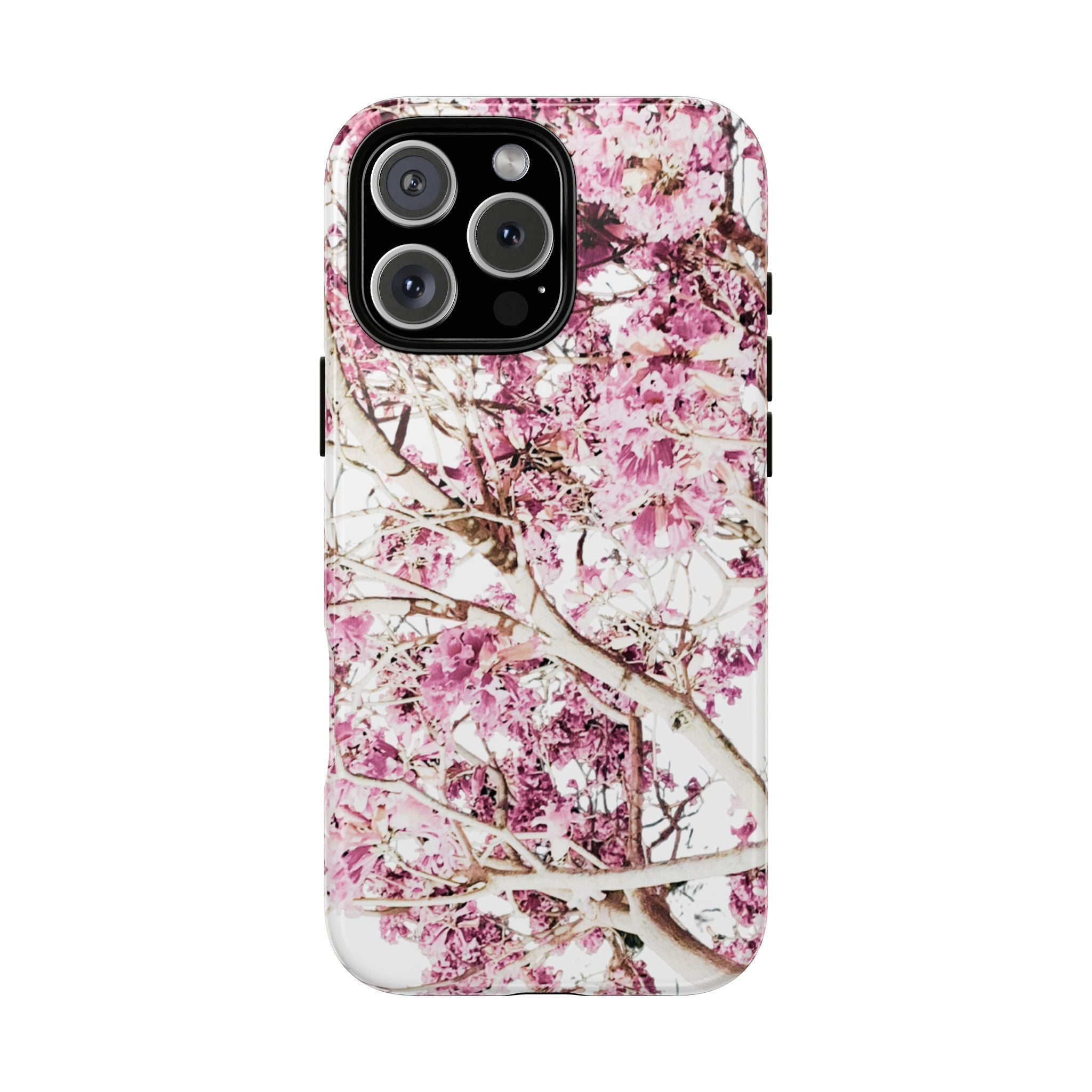 Blossom Tough Phone Case – Pink Floral Protective iPhone Cover