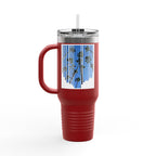 CA Palm 40oz Insulated Travel Mug — Stainless Palm Tree Tumbler